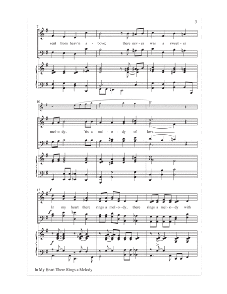 In My Heart There Rings a Melody 4-Part scores gallery preview page 4