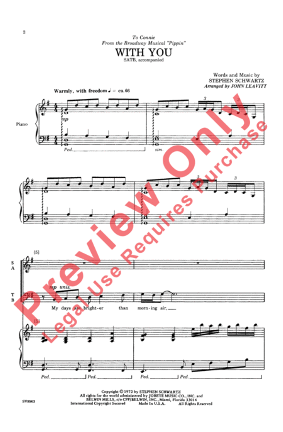 With You With You 4-Part scores gallery preview page 2