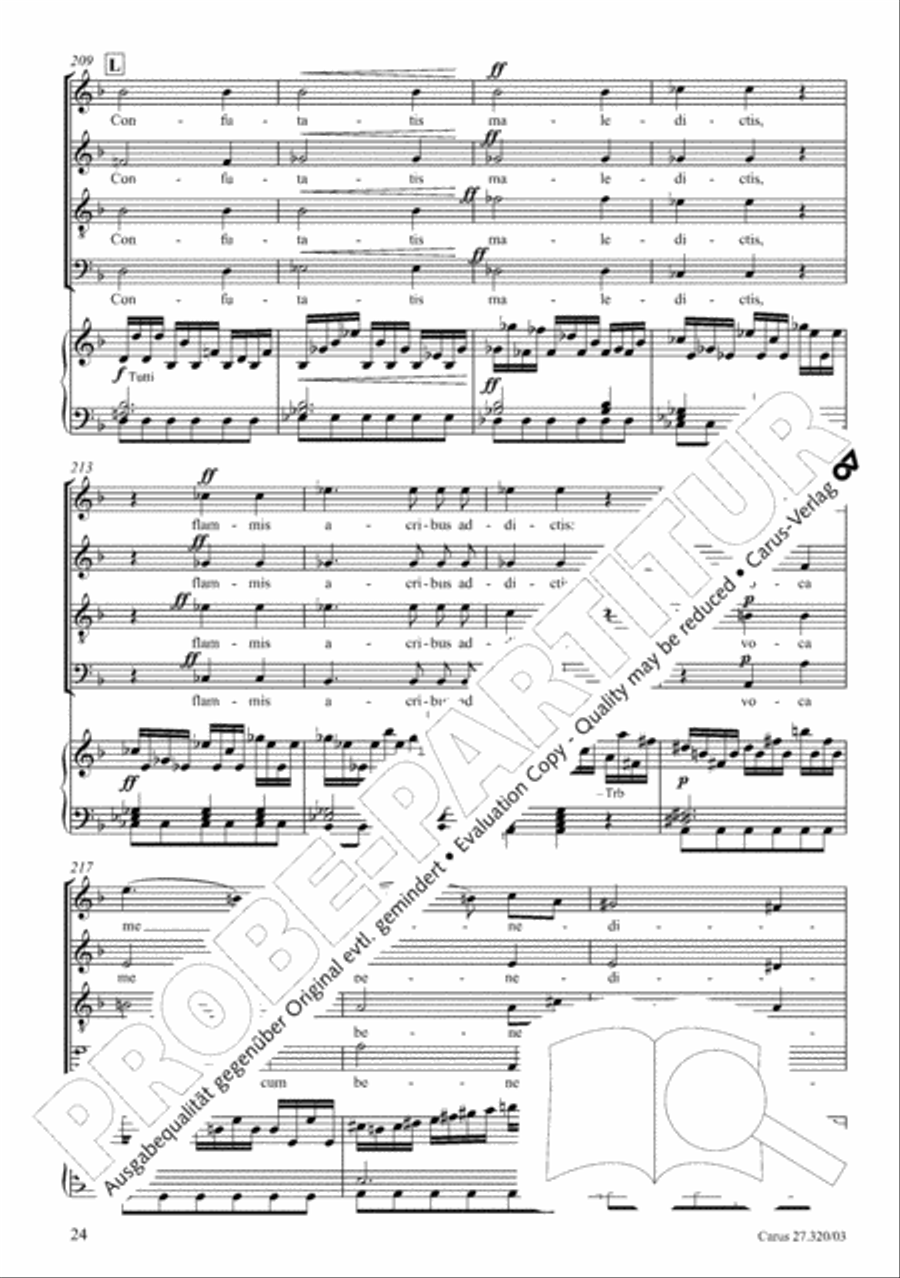Requiem in D minor 4-Part scores gallery preview page 25