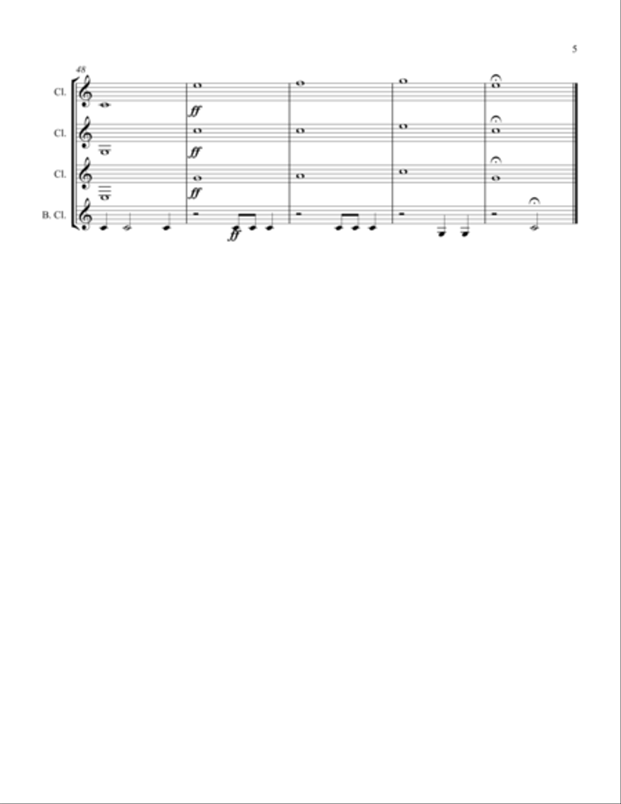 In the Clouds Woodwind Quartet scores gallery preview page 5