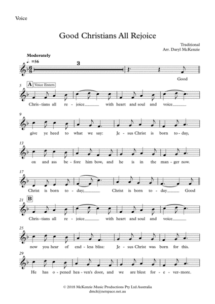 Good Christians All Rejoice Key F Vocal with Pops Orchestra image number null