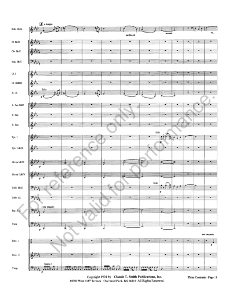 Three Contrasts for Two Horns And Wind Ensemble image number null