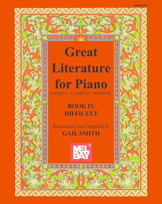 Book cover for Great Literature for Piano Book 4 (Difficult)