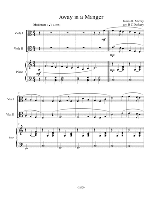 Away in a Manger (viola duet) with optional piano accompaniment