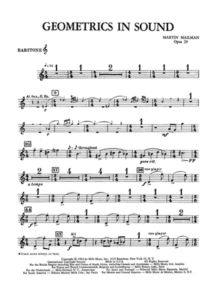Geometrics in Sound, Op. 29: Baritone T.C.