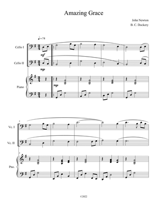 Amazing Grace (Cello Duet with Piano Accompaniment)