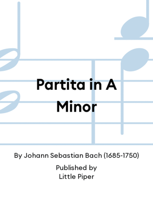 Book cover for Partita in A Minor