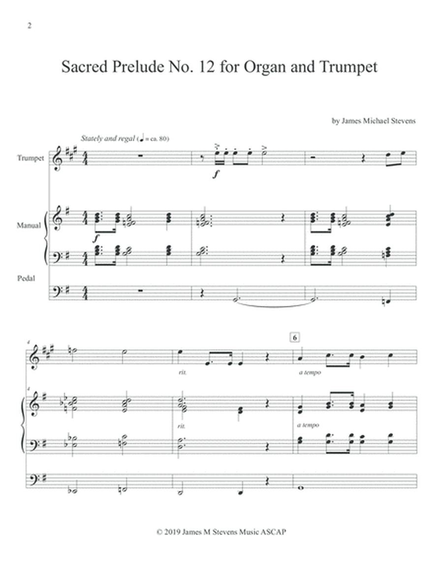 Sacred Prelude No. 12 for Trumpet & Organ image number null