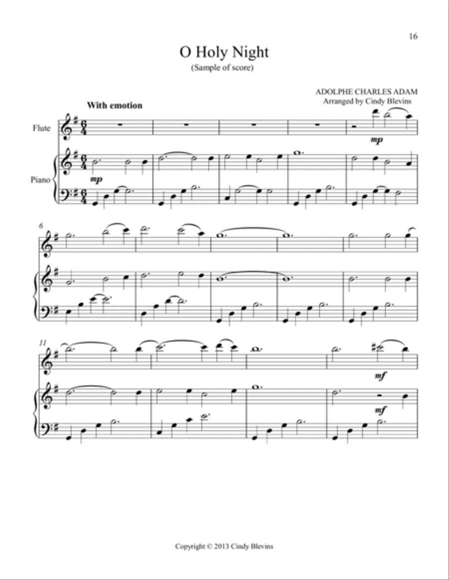 Piano and Flute, Christmas, Set 1 Flute Solo scores gallery preview page 4