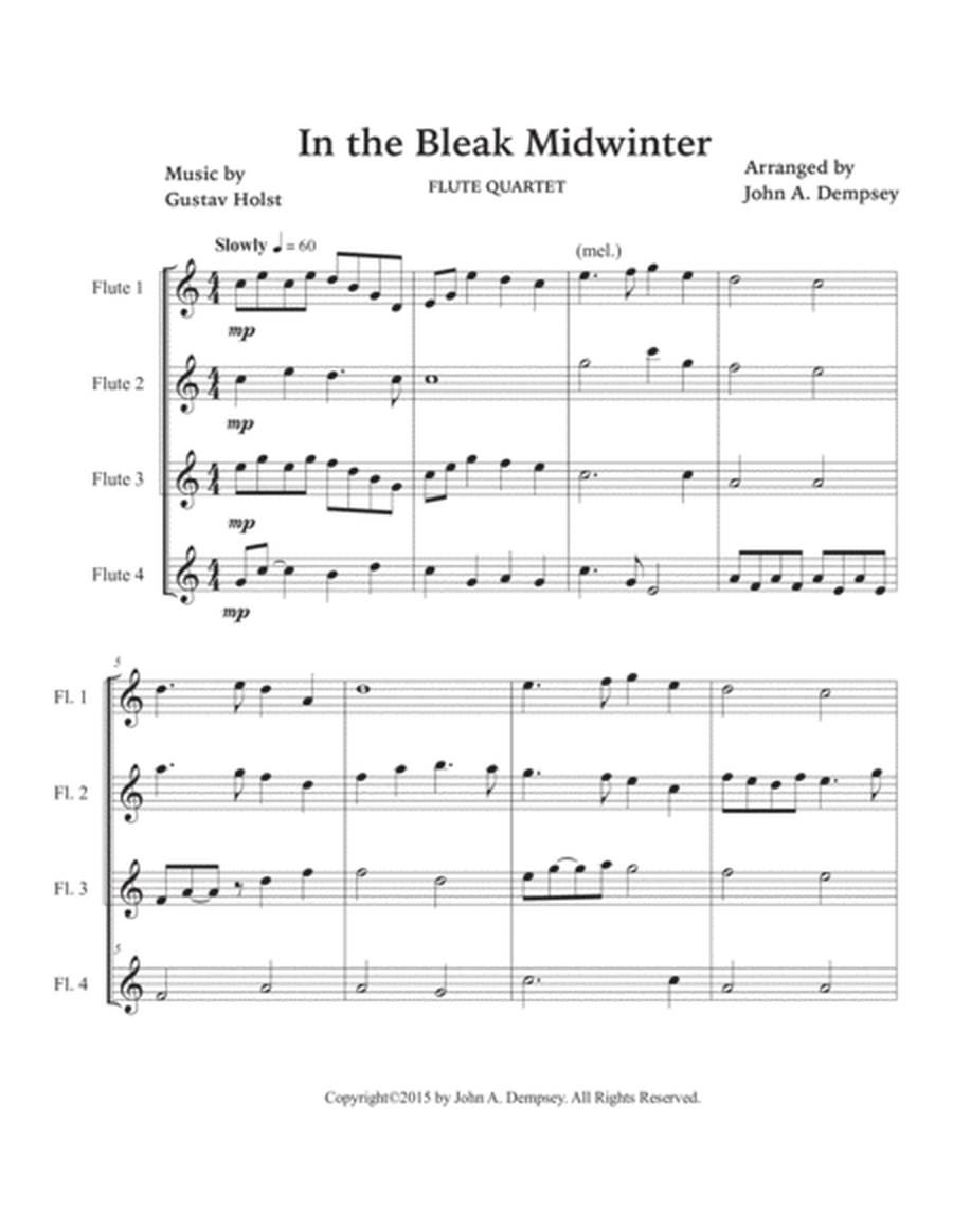 In the Bleak Midwinter (Flute Quartet) image number null