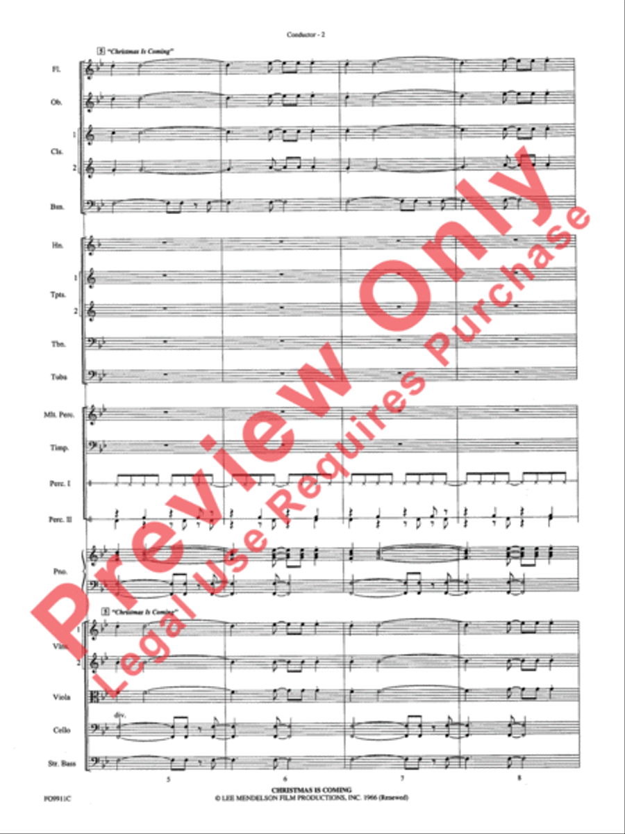 A Charlie Brown Christmas Full Orchestra scores gallery preview page 5