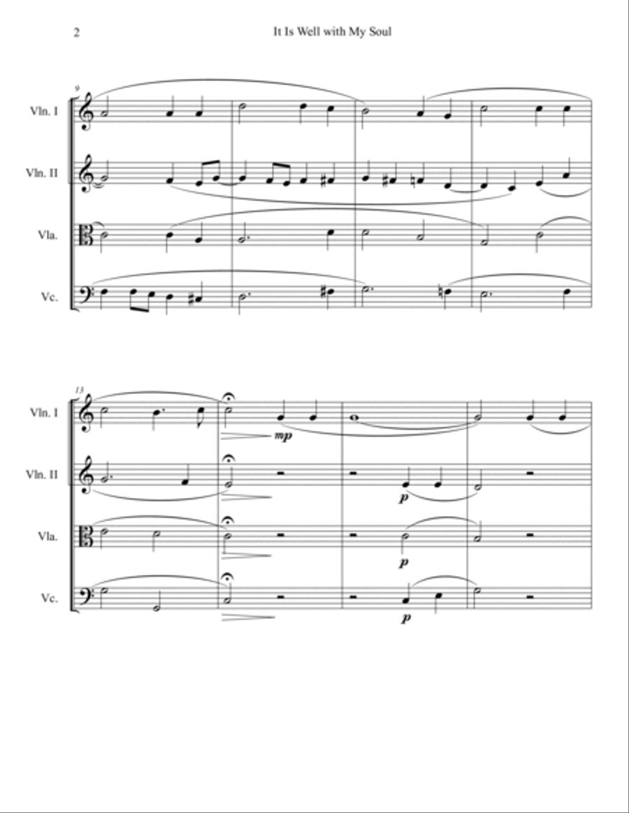 It Is Well with My Soul (String Quartet) String Quartet scores gallery preview page 2