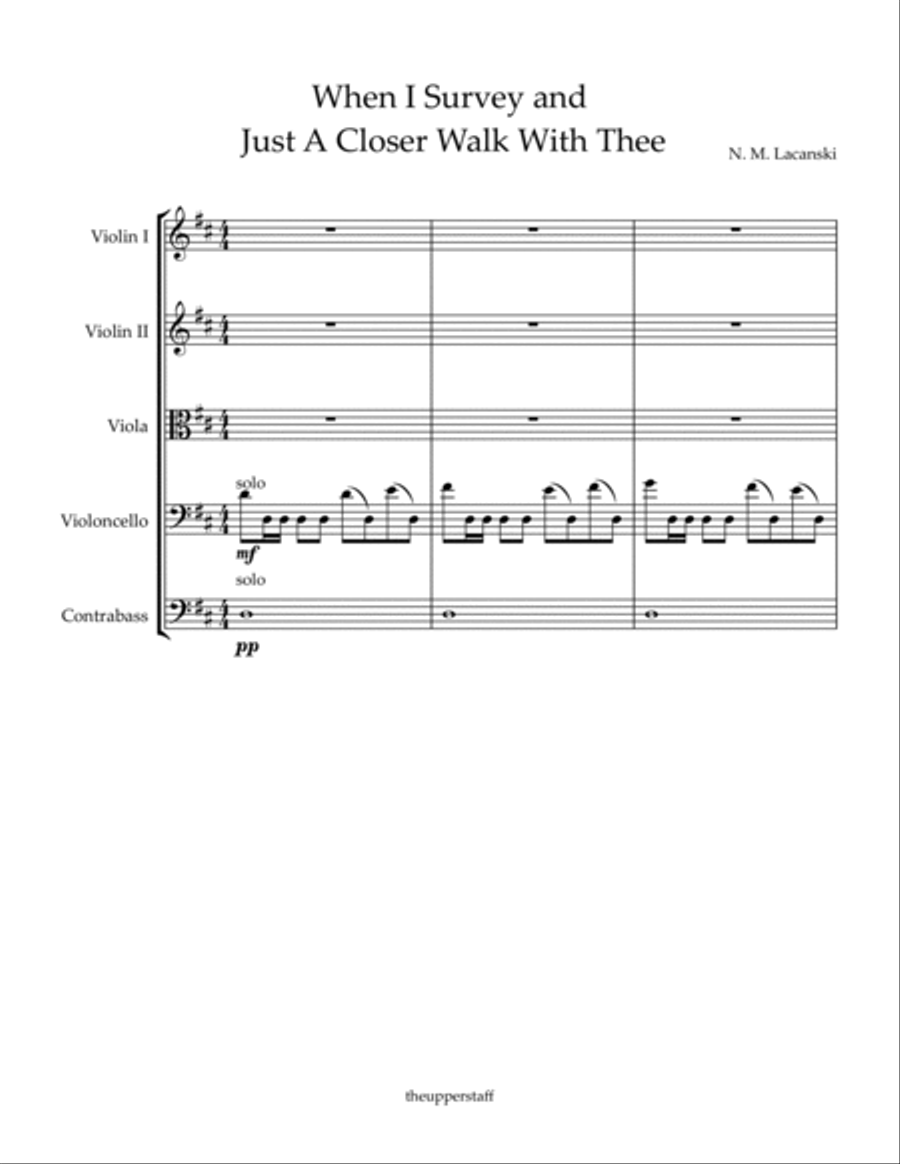 When I Survey and Just a Closer String Orchestra scores gallery preview page 2