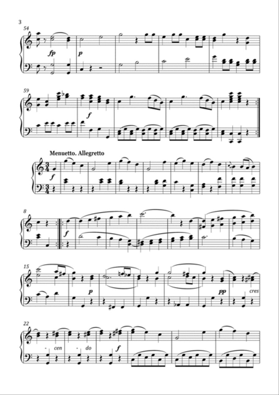 Mozart - Viennese Sonatina No. 1 - Intermediate Piano Method scores gallery preview page 4