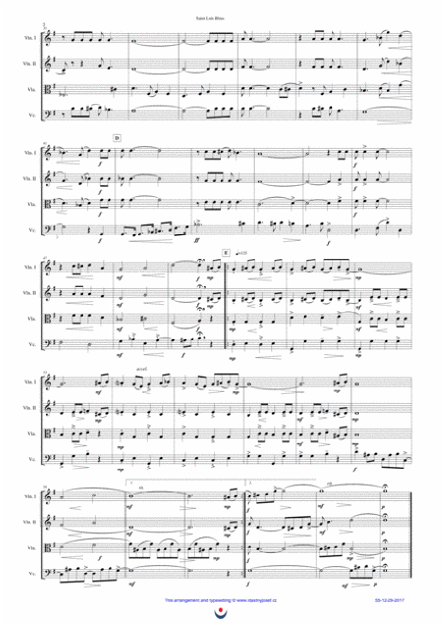 The Saint Louis Blues String Quartet scores gallery preview page 2