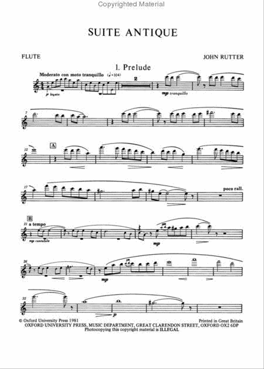 Suite Antique - for Flute and Piano