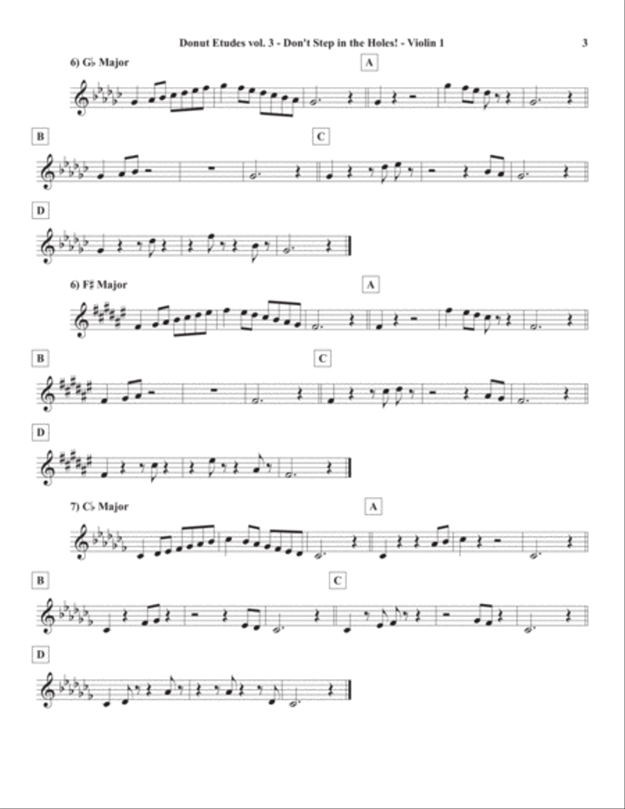 Donut Etudes vol. 3: Don’t Step in the Holes! – String Quartet String Quartet scores gallery preview page 6