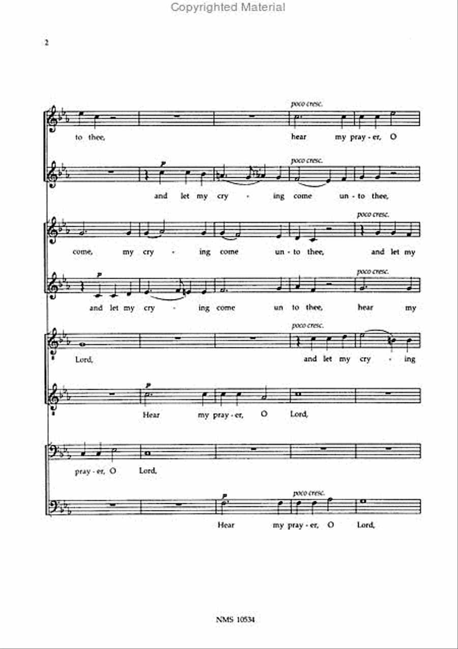 Hear my prayer, o Lord Hear my prayer, o Lord SSAATTBB scores gallery preview page 3