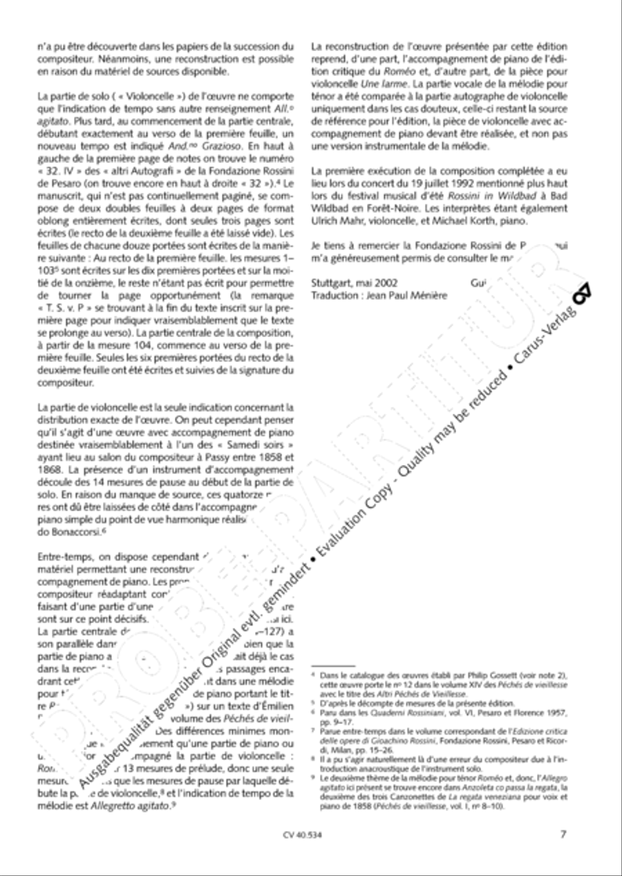 Rossini: Un larme; Allegro agitato Score scores gallery preview page 8