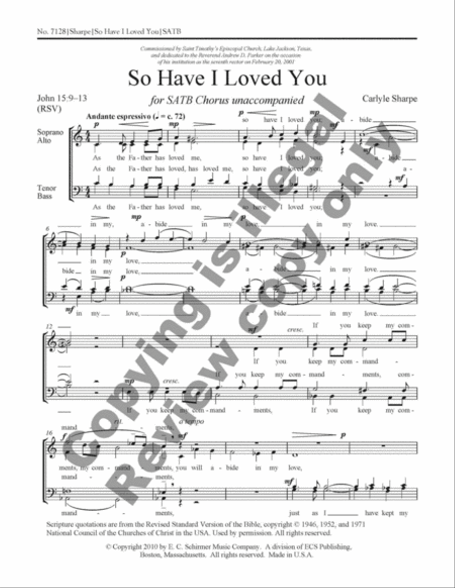 So Have I Loved You 4-Part scores gallery preview page 2