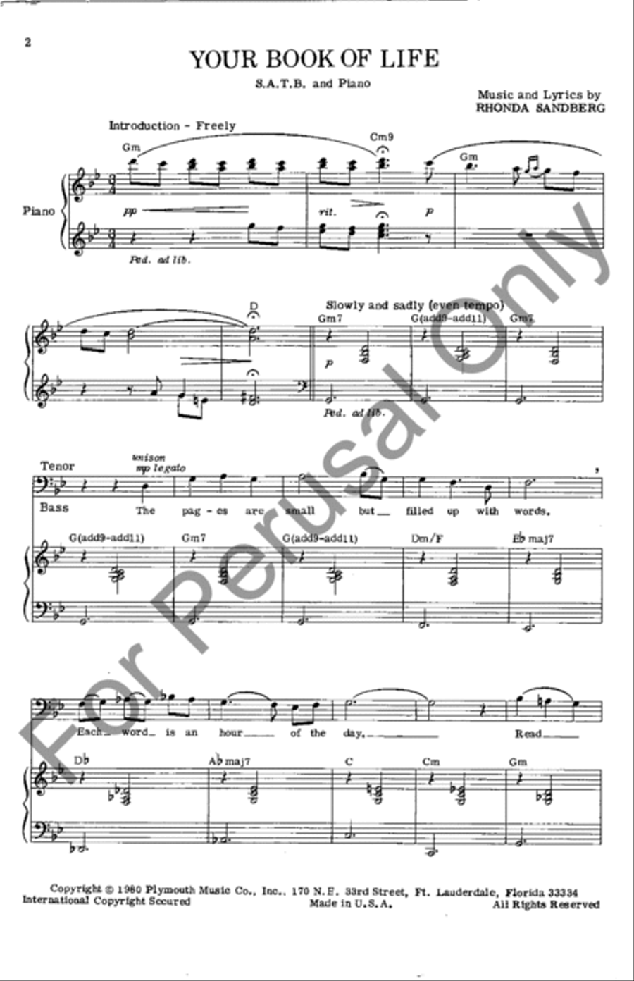 Your Book Of Life 4-Part scores gallery preview page 2