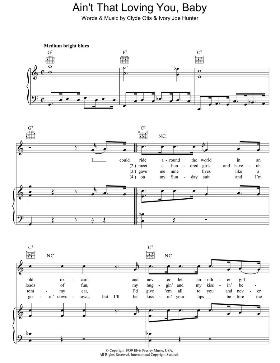 Ain't That Loving You, Baby Guitar scores gallery preview page 1