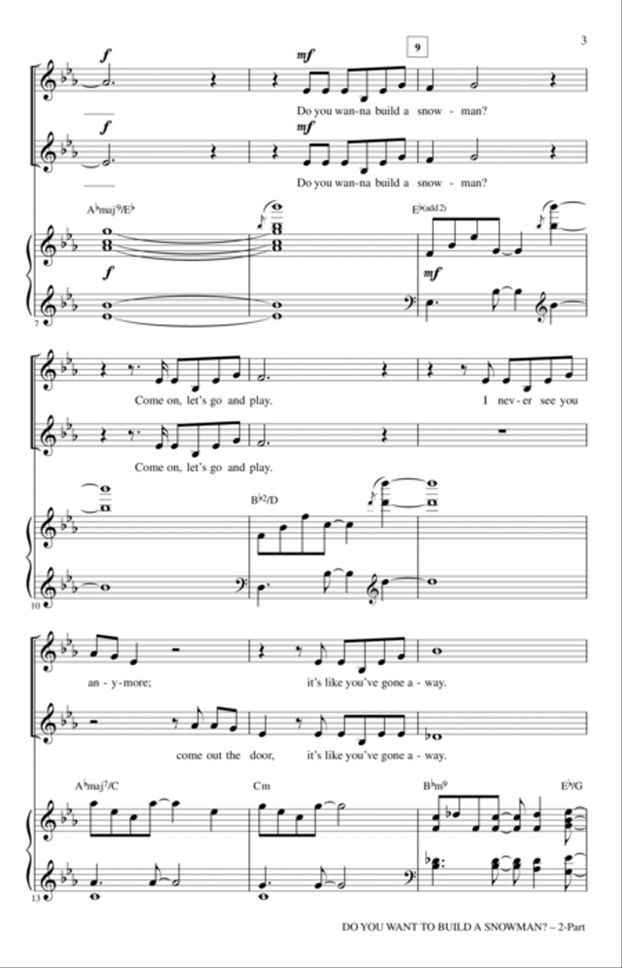 Do You Want To Build A Snowman? (from Frozen) (arr. Mark Brymer) 2-Part scores gallery preview page 2