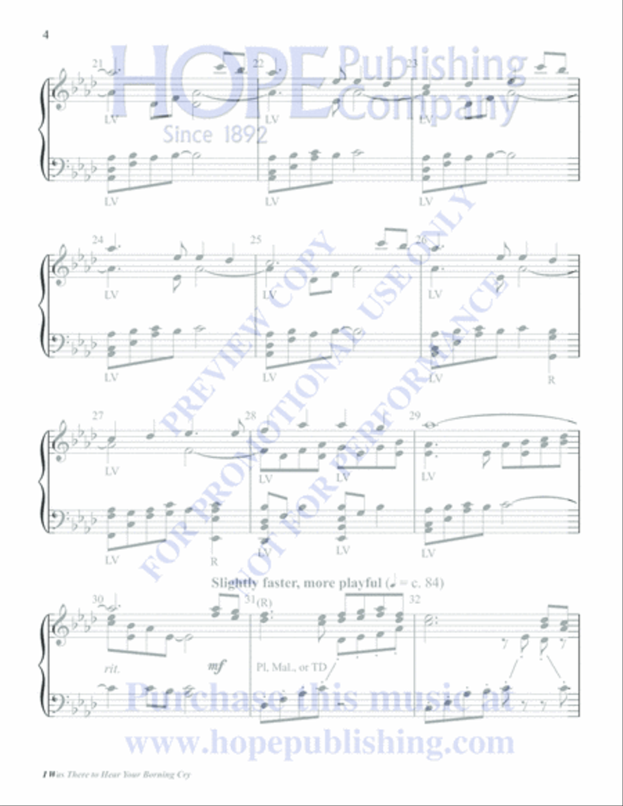 I Was There to Hear Your Borning Cry 5-Octaves scores gallery preview page 4