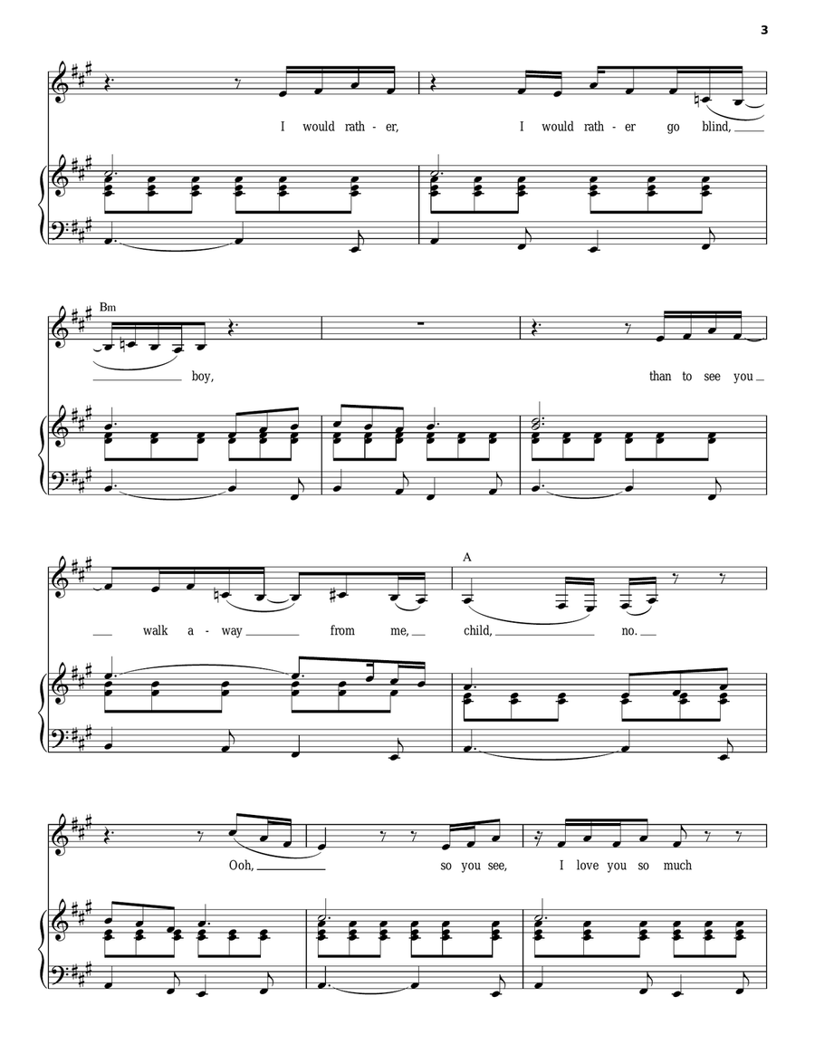 I'd Rather Go Blind Voice scores gallery preview page 3