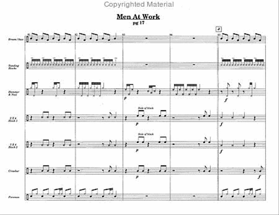 Men At Work Men At Work Percussion Ensemble scores gallery preview page 5