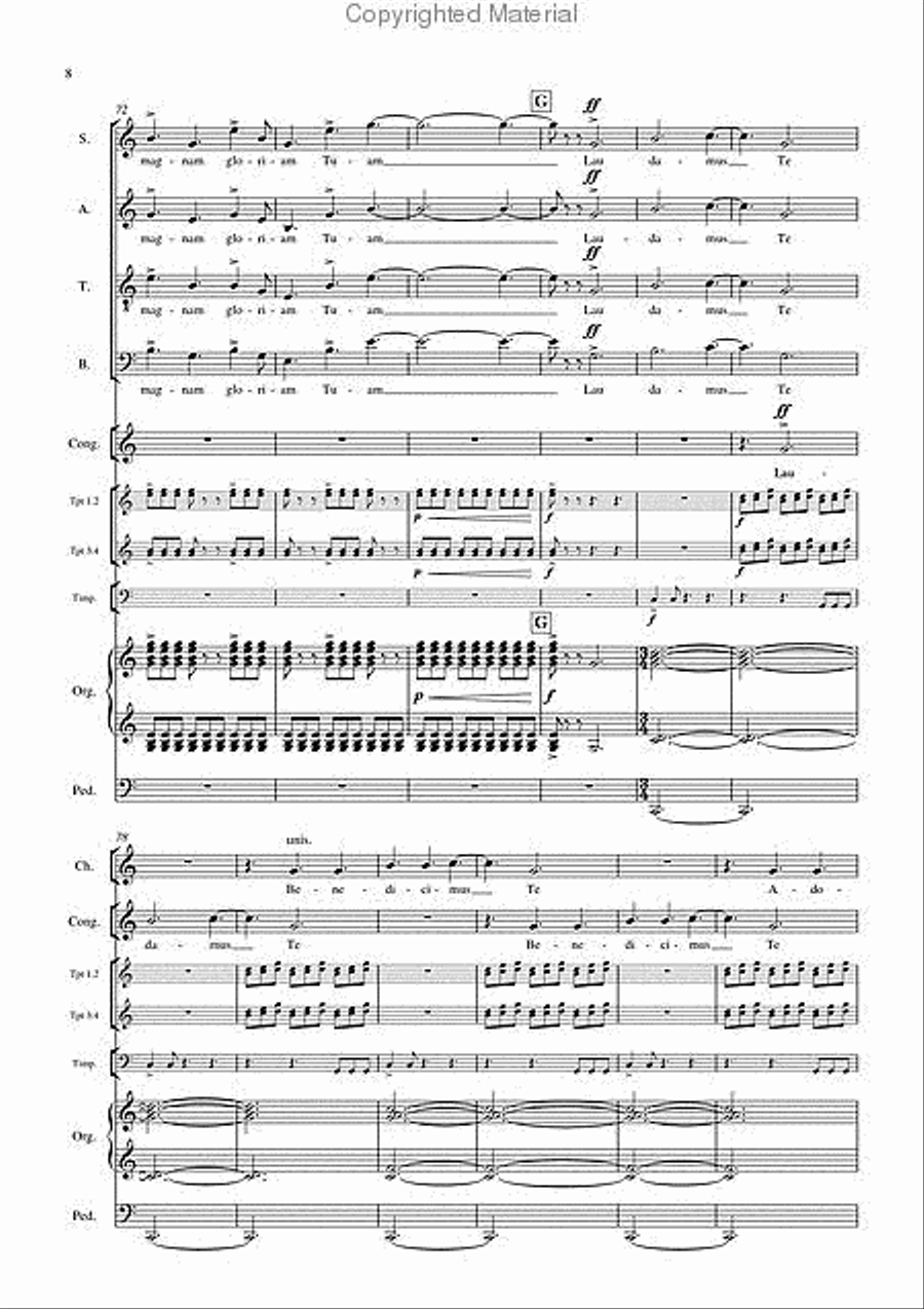 Gloria Gloria 4-Part scores gallery preview page 9
