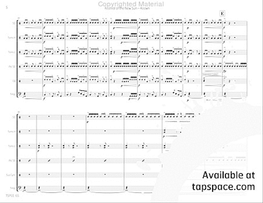 Festival of the New Sun Percussion Ensemble scores gallery preview page 9