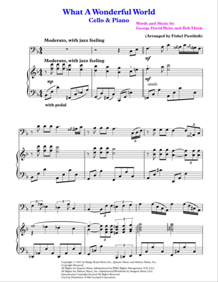 What A Wonderful World Trombone Duet scores gallery preview page 2
