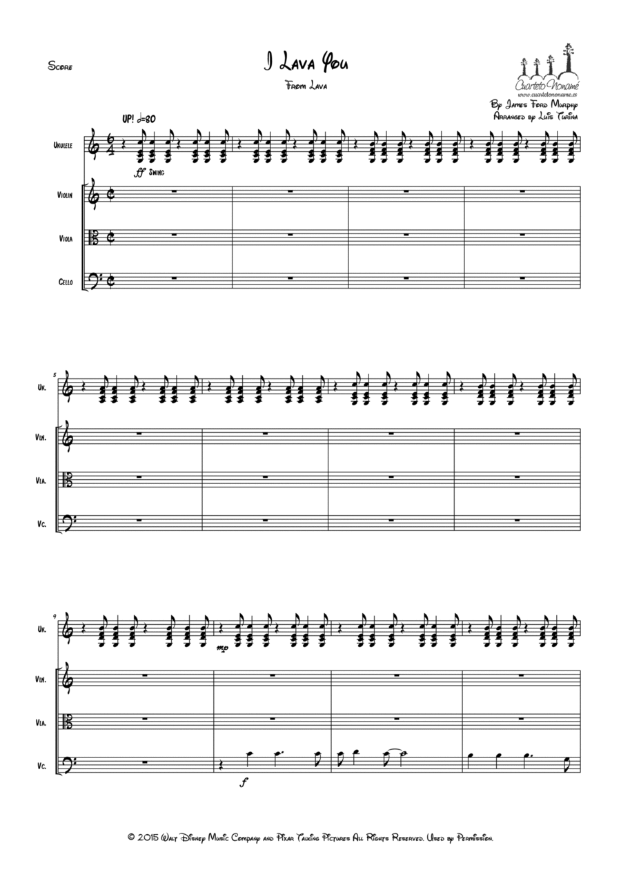 Lava String Quartet scores gallery preview page 1