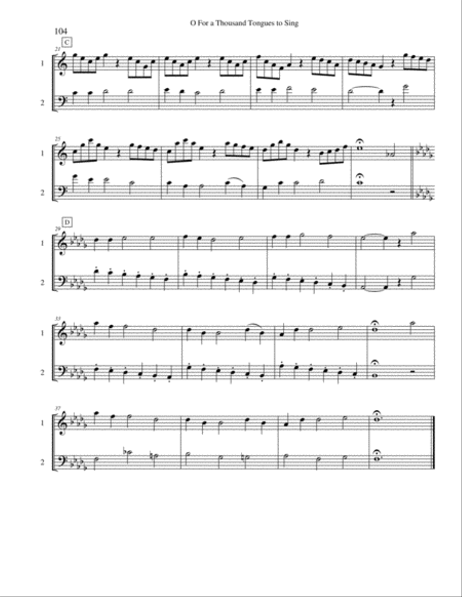 Ten Selected Hymns for the Performing Duet, Vol. 6 - violin and cello String Duet scores gallery preview page 4