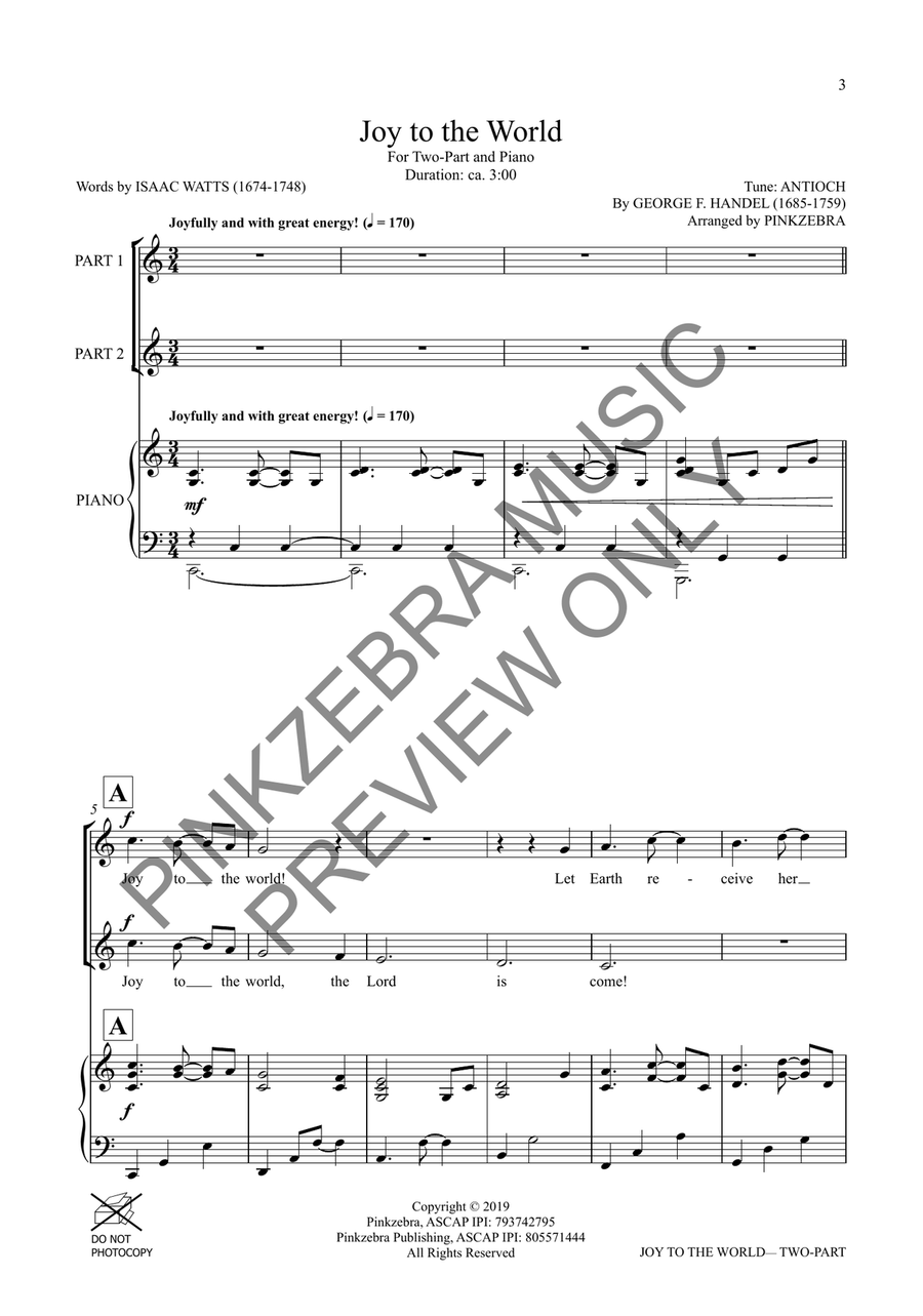Joy to the World (Two-Part) 2-Part scores gallery preview page 4