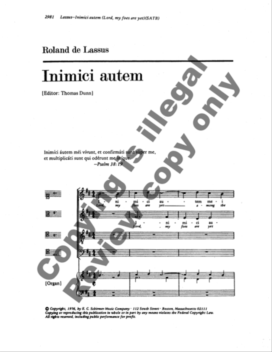 Inimici autem (Lord, my foes are yet) 4-Part scores gallery preview page 6