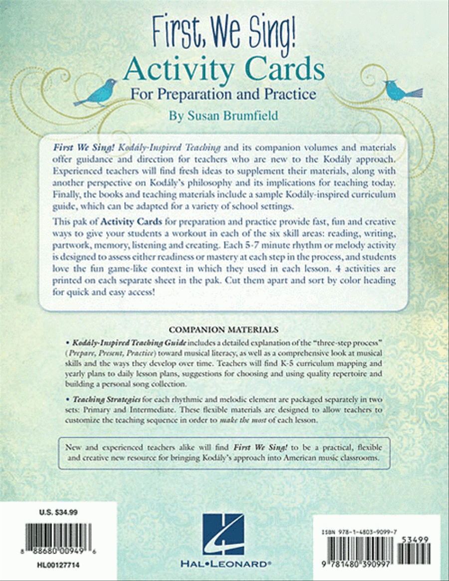 First, We Sing! Activity Cards Choir scores gallery preview page 2