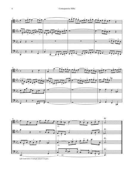 Art of Fugue, BWV 1080 Volume 4 for Trombone Quartet