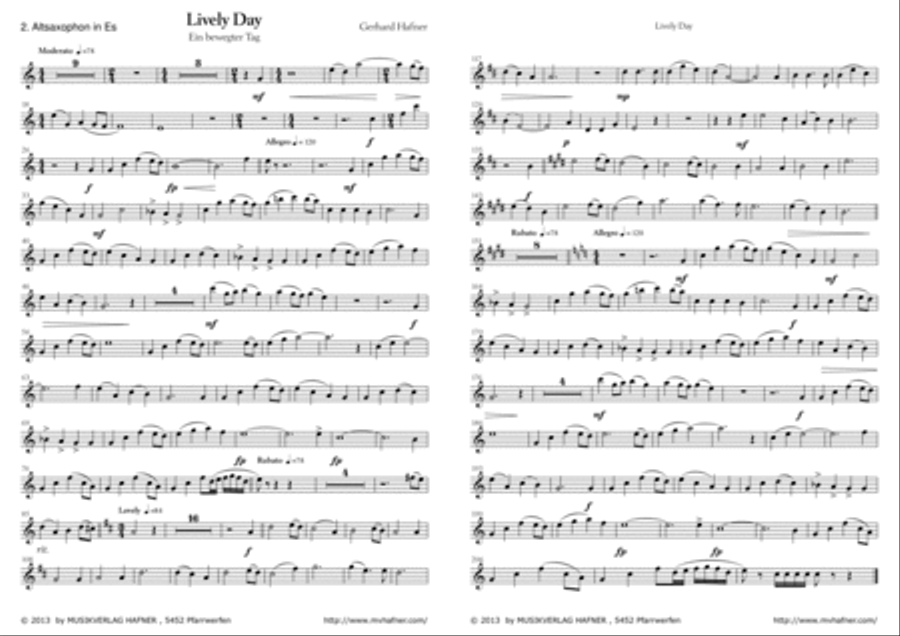 Lively Day - Parts Small Ensemble scores gallery preview page 5