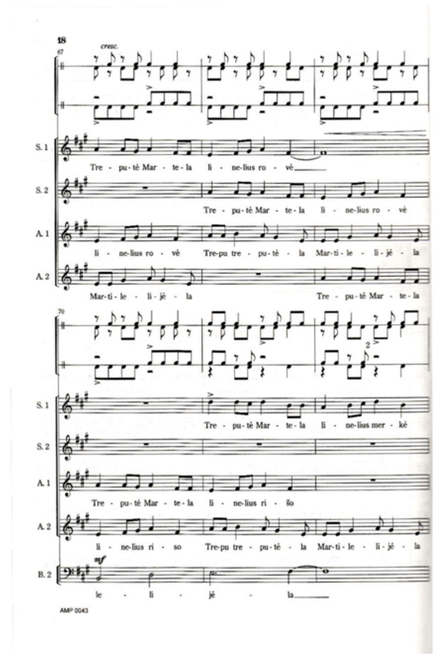 Trepute Martela Trepute Martela SSAATTBB scores gallery preview page 20