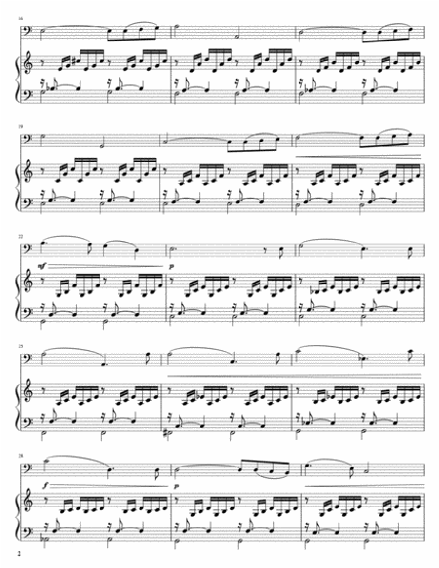 Ave Maria by Gounod (cello and piano) Piano scores gallery preview page 2