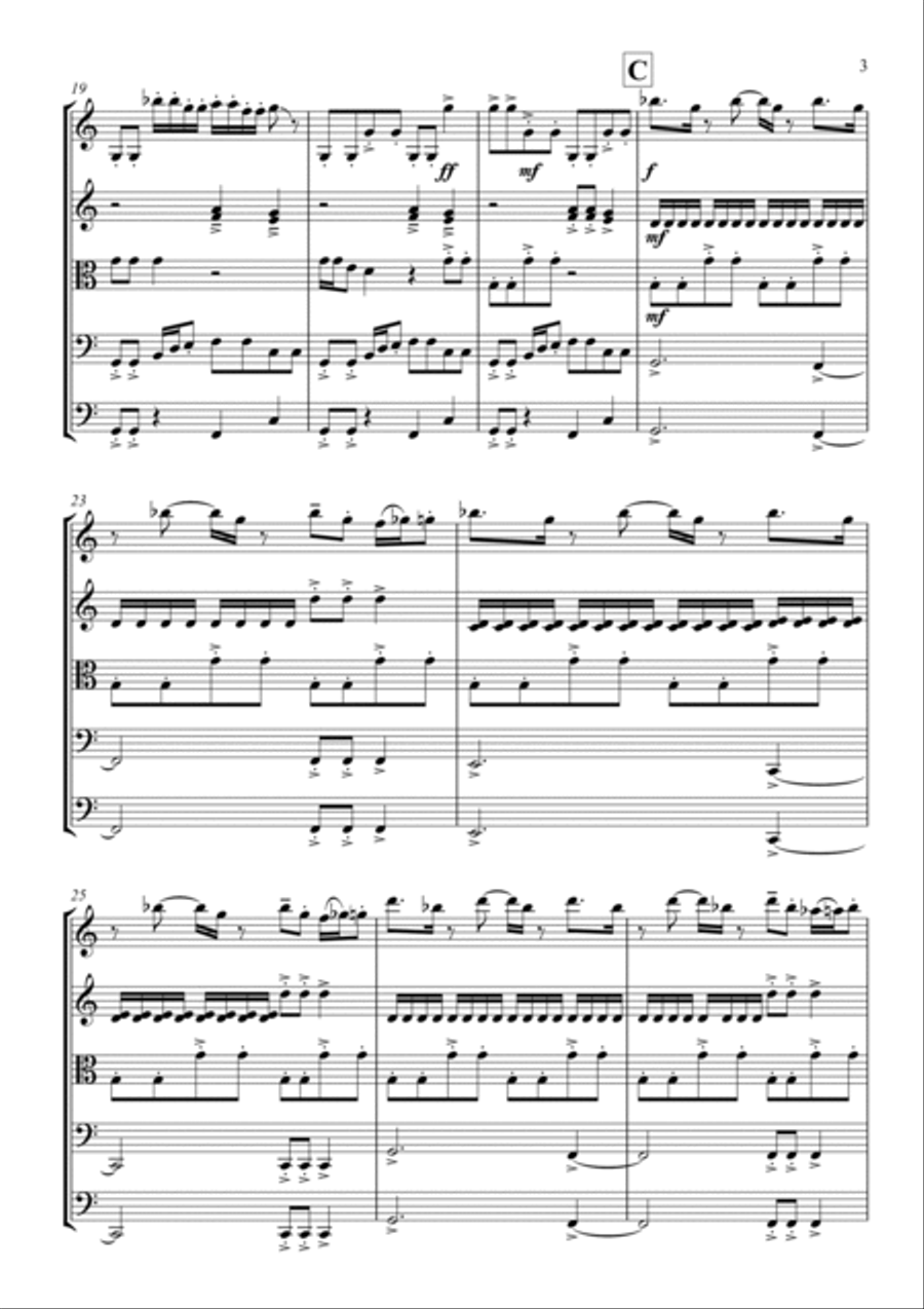 Ghostbusters String Quintet scores gallery preview page 6