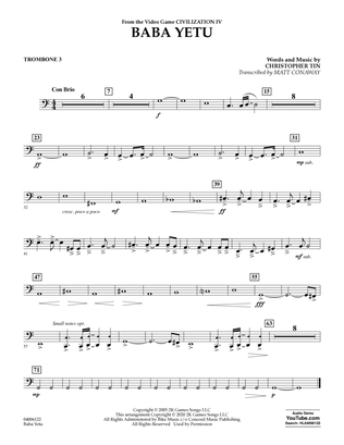 Baba Yetu (from Civilization IV) (trans. Matt Conaway) - Trombone 3