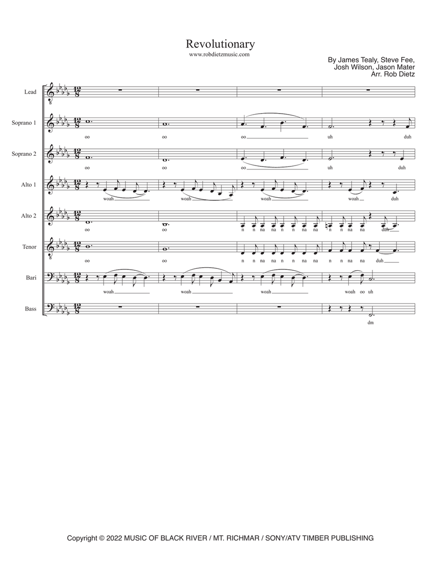 Revolutionary Revolutionary Divisi scores gallery preview page 1