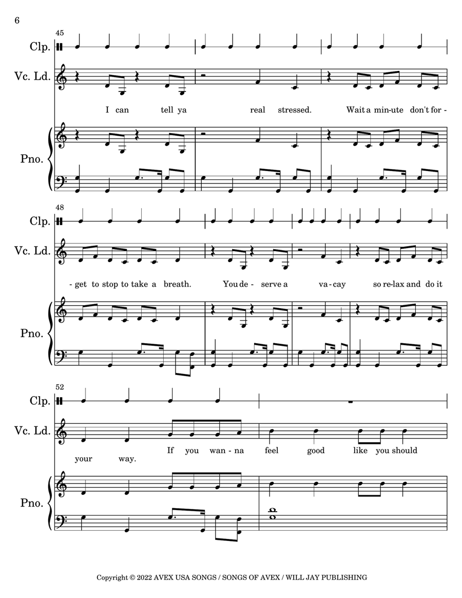 Treat Myself Voice scores gallery preview page 6