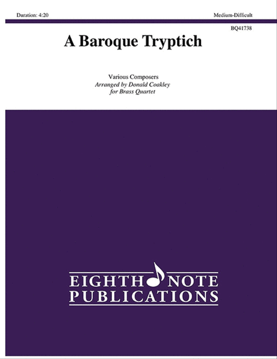 A Baroque Tryptich A Baroque Tryptich Brass Quartet scores gallery preview page 1