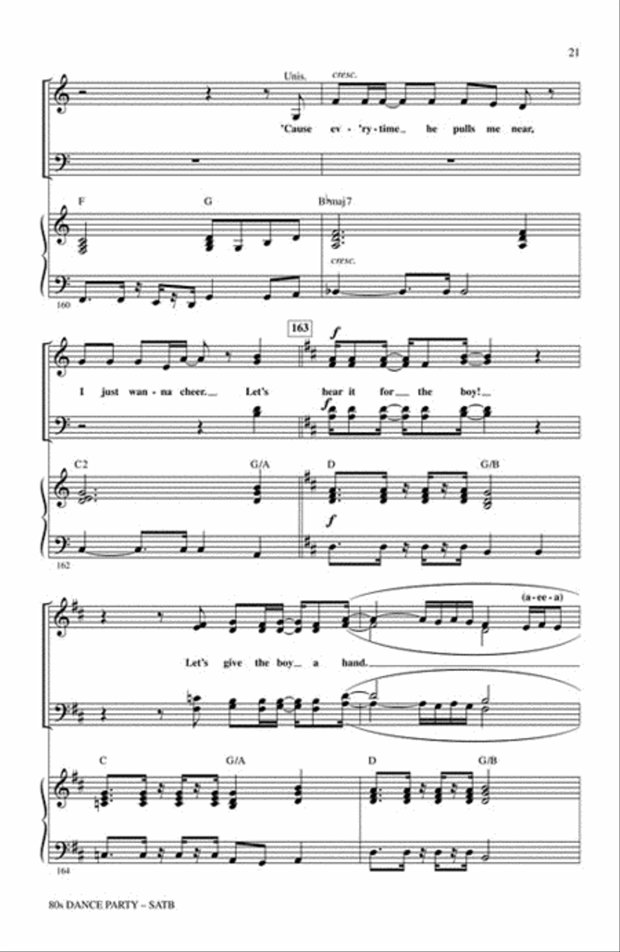 80s Dance Party Choir scores gallery preview page 4