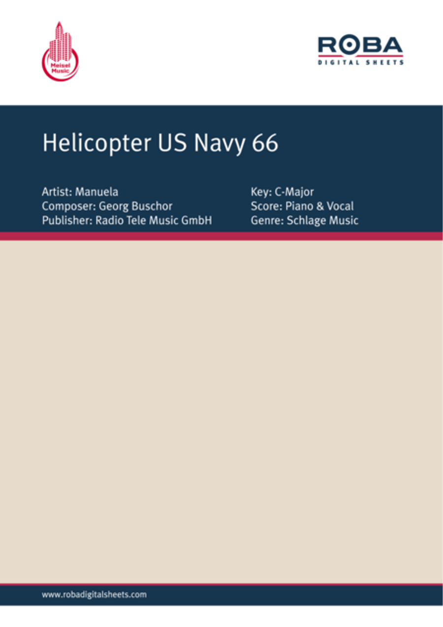 Helicopter US Navy 66 Piano, Vocal scores gallery preview page 1