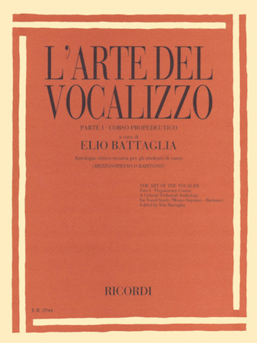 The Art of the Vocalise – Part I Collection / Songbook scores gallery preview page 1